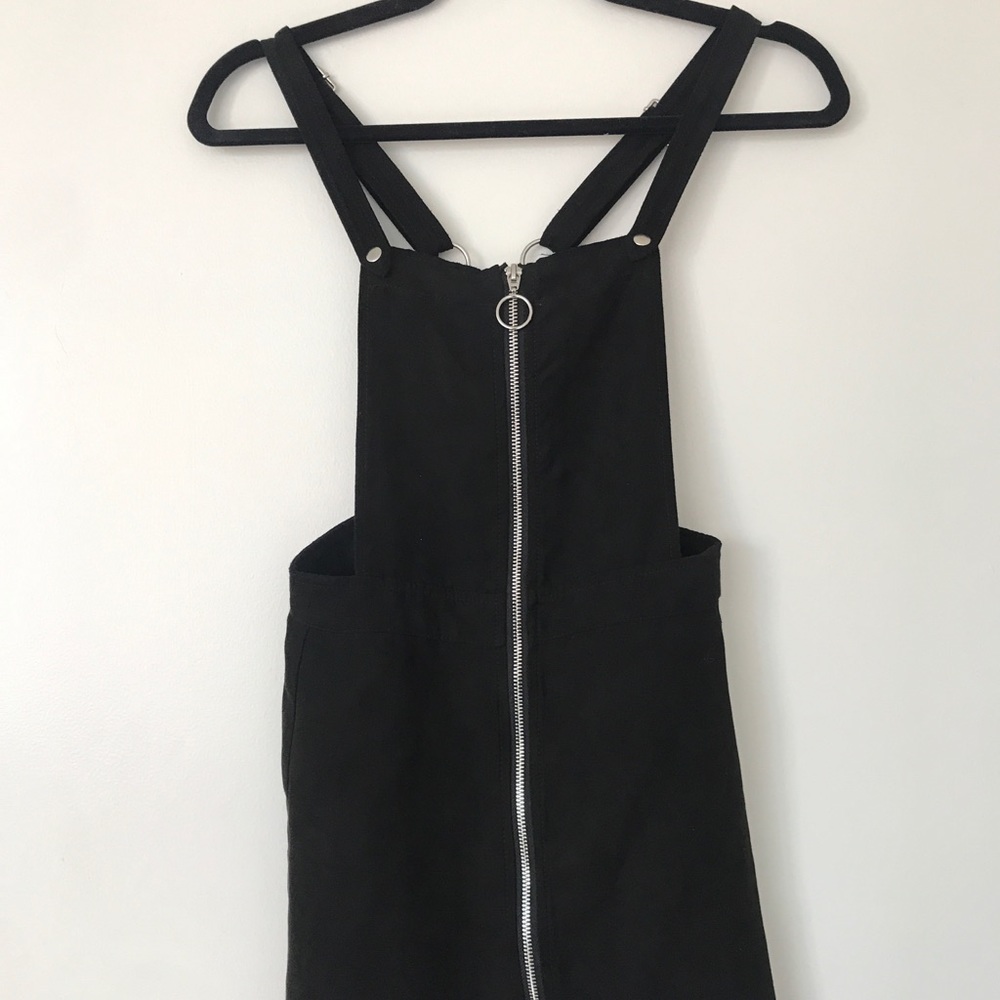 Black overall dress